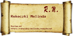 Rekeczki Melinda névjegykártya